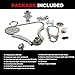 Autodevil Timing Chain Kit Water Oil Pump Fit for Chevy Colorado 2007-2012 2.9L 3.7L for GMC Canyon 07-12 2.9L 3.7L, for i-290 i-370 07-08 for H3T 3.7L Car Time Chain Tool Set 12571725 24100362