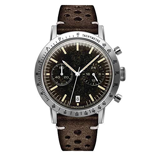 Montre Undone Tropical chronographe mécanique quartz en acier marron