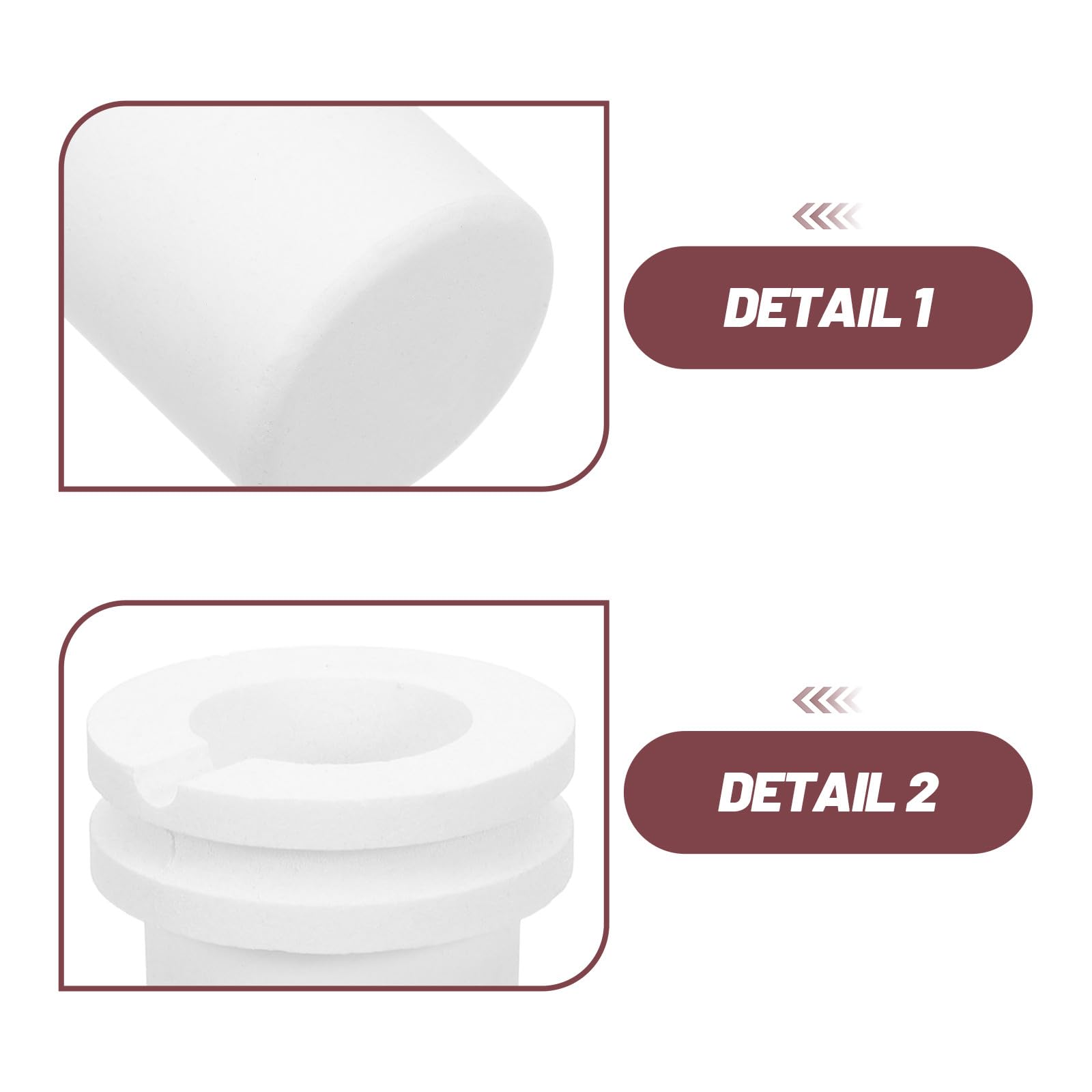 Crisol de cuarzo: Crisol de cuarzo de alta pureza de 1 kg, molde para lingotes de metal para fundición de oro, plata, latón y aluminio, herramientas para joyería.