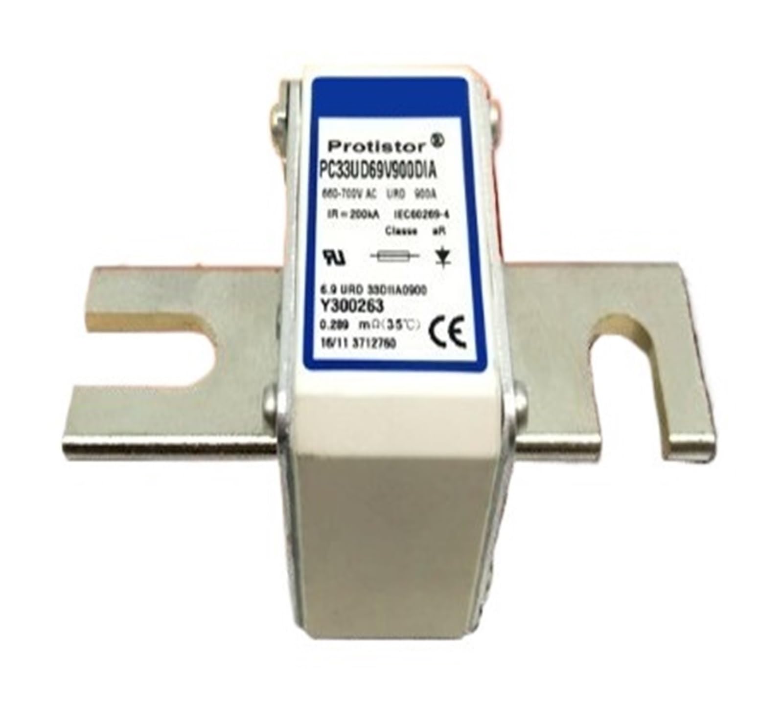 Fusible PC33UD69V500D1A ultra-rapide 500A pour protection de puissance industrielle