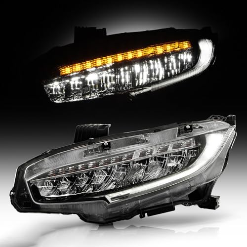 Full LED Headlight for 2016-2021 Honda Civic Touring/Sport Touring/Type-R by Generic - Used condition - Image 7