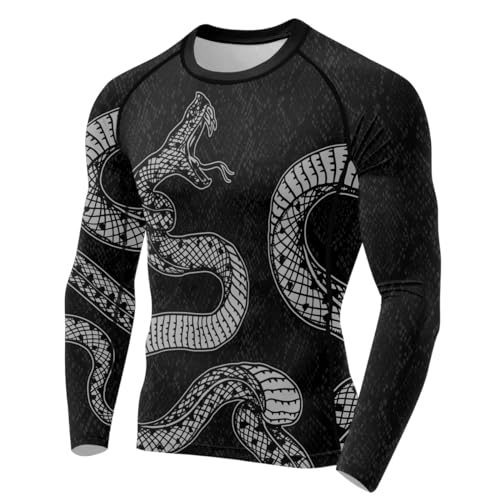 Snake Rash Guard Long Sleeve Compression Shirt Men's Baselayer Fight Wear Jiu Jitsu MMA BJJ Muay Thai2