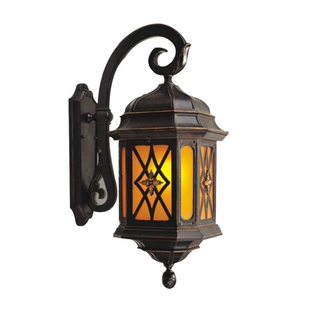 VDOQTLJT Wall Lamp- Retro European Outdoor Sconce Waterproof Moisture Proof Balcony Lantern Garden Villa Landscape Light Corridor Aisle Front Porch Needed (