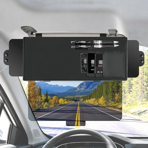 Sun Visor Extender for Car, Adjustable Car Visor Extender Sun Blocker with Anti-Glare Lens Blocks UV and Side Sunshade, Car Sun Visor for Safe Driving