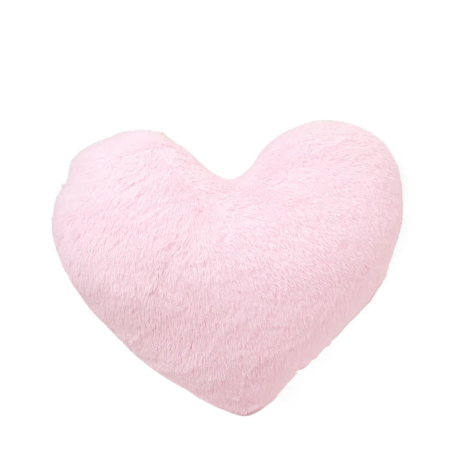 XIEHYA 1 Pcs Love Pillow Red Heart Shaped Pillows, Fluffy Throw, Decorative For Sofa Couch Bed For Home(Pink)
