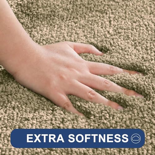 Image of Flooring India Co Newman Rectangular Bath Mat 2500 GSM Super Soft Microfiber Anti Skid Slip Water Absorbent Bathroom Mats for Bedroom, Home, Door (45x75 cm, Gold, Anti Gold)