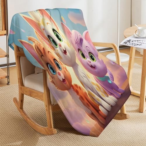 Couverture cute chat pour frissonner moins sur votre fauteuil - 8