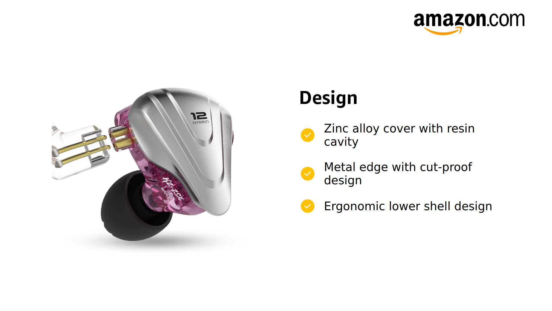 イヤホン mii Amazon.com: in-Ear Monitors, KZ ZSX 1DD+5BA Hybrid HiFi