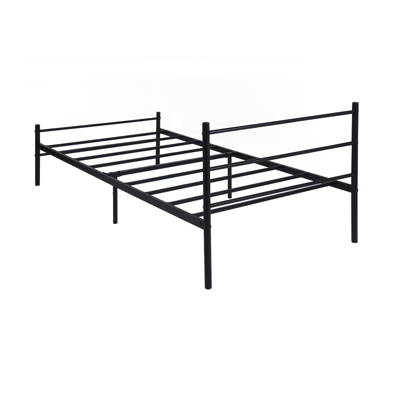 FurnitureR Cama de primeros auxilios con marco de metal resistente, diseño moderno de línea negra, ahorro de espacio y duradera para respuesta de emergencia, escenarios de negocios y viajes, Primo