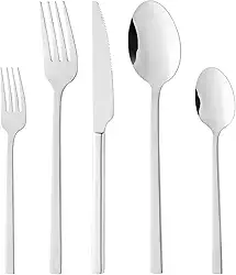 WOLFF - Faqueiro 30 Peças Firenze Aço Inox - Serve 6 Pessoas - Jogos de Talheres - Mesa Posta - Utensílios de Cozinha, Enxoval, Casamento, Decoração