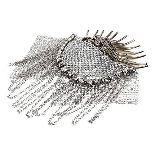 SOIMISS Epaulets de Hombro Tasel Cadena Riveta de La Limada Tasina Tablas de Hombro Insignia Broche de Hombro Accesorios de Uniformes de Hombro Cover