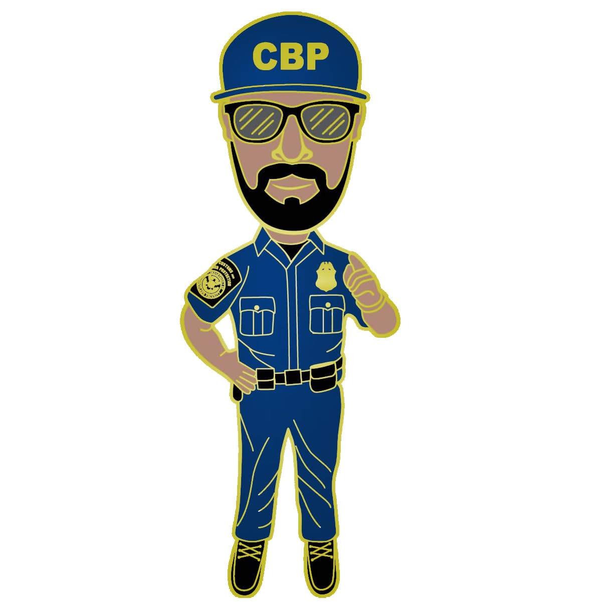 BB-019 CBP Field Operations CBPO Bobblehead Pin CBPO Field Ops