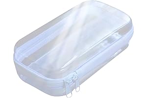 Clear Plastic Pencil Case with Zipper - Portable Storage for Toys, Pencils,...
