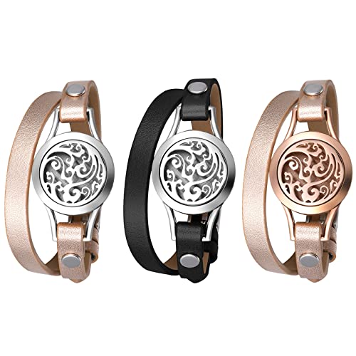 OIDEA Pulsera Difusor de Aceites Esenciales Acero Inoxidable