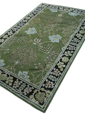 Image of 9x12 Ft Woolen Floor Rug - Oversized Hand-Tufted Wool Carpet for Elegant Home Interiors