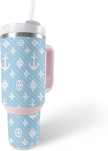 Miniatura 4 de MightySkins - Funda de fibra de carbono compatible con vaso Stanley The Quencher H2.0 FlowState de 30 onzas, tela asiática, acabado de fibra de