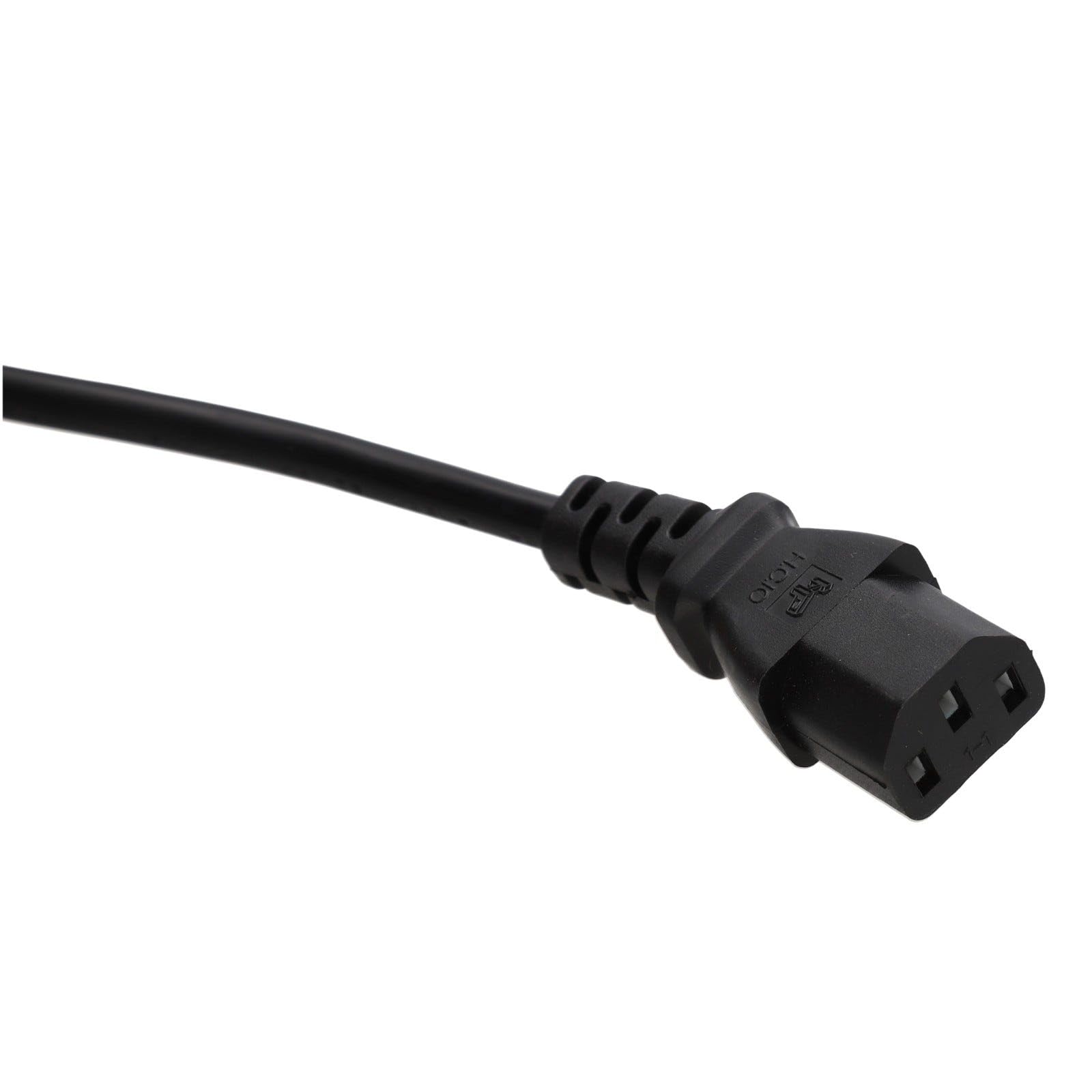 vhbw Câble d'alimentation Cordon électrique Schuko Secteur Prise C13 3 Dents 3m coudée pour PC Portable, Monitor, Imprimante