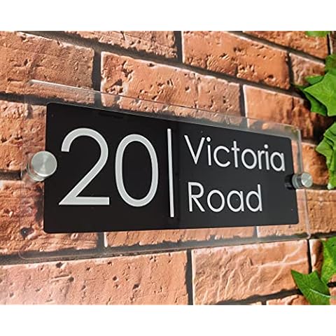 Contemporary House Sign Personalised Street/Address/Number Plaque Cover