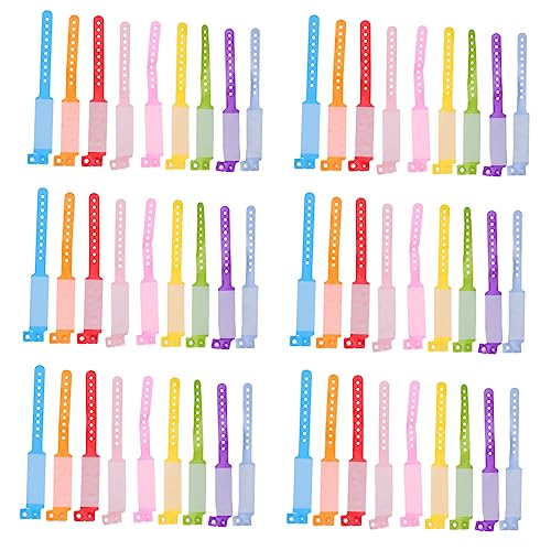 Hemobllo 100Piezas Pulsera de Identificación Desechable de PVC para Resistente al Agua Pulsera para Actividades al Aire Personalizable con Nombre
