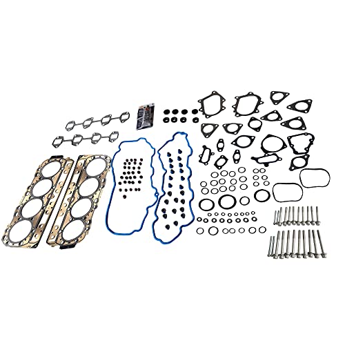 Image of Partsflow Head Gasket Bolts Set w / 0.037 inch Thick For Chevrolet Silverado 2500 Hd For Chevrolet Silverado 3500 For GMC Sierra 2500 HD Sierra 3500 6.6l 400cid V8 Diesel Ohv Turbocharged, 32V, Vin inch1, 2 inch
