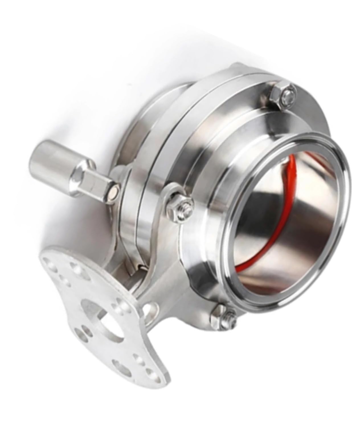 Lmrxofe One Color 6-1/4 Inch Stainless Steel 304 Sanitary Valve With Silicone Sealing - Tri Clamp Od 183Mm