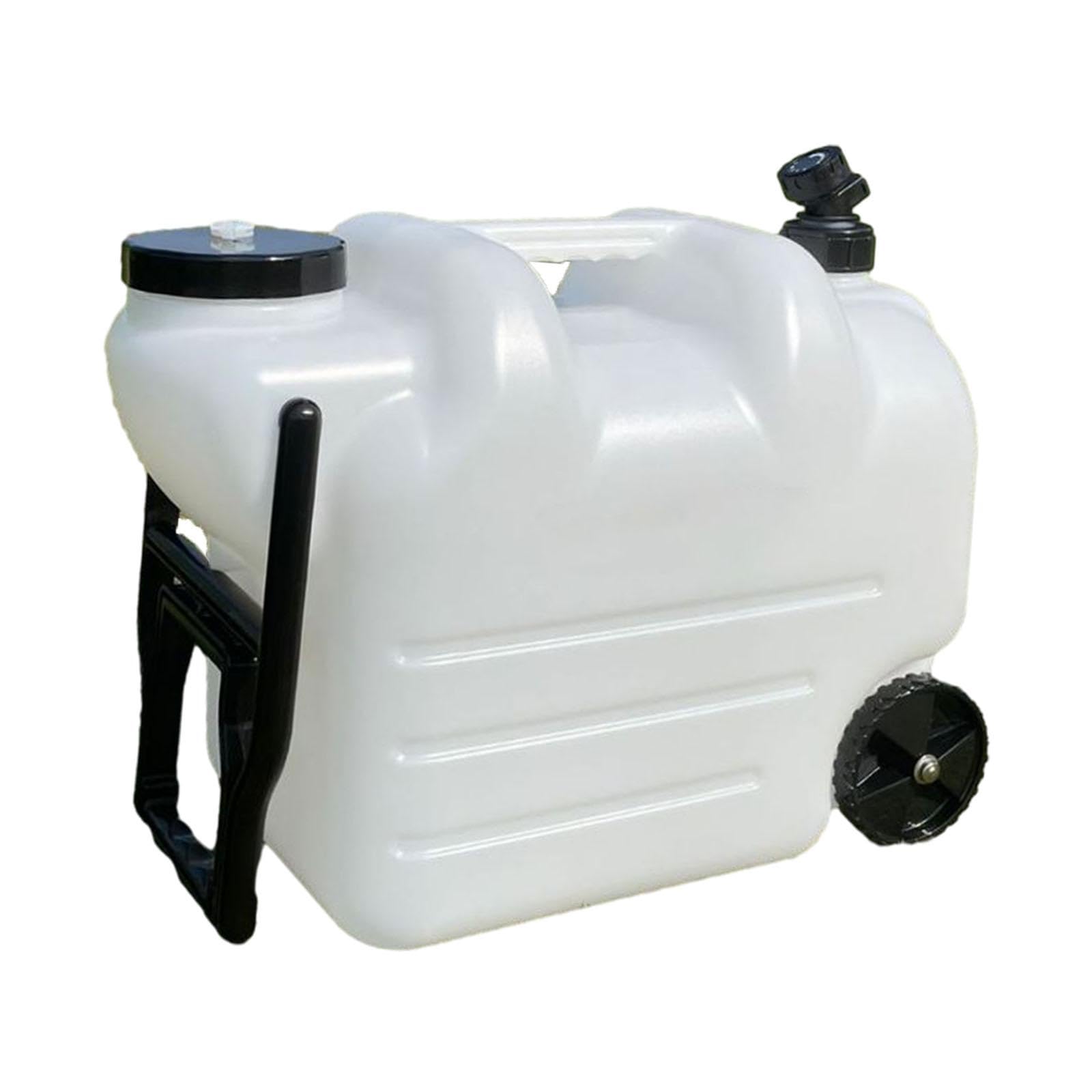 Contenedor de Agua Portátil Garrafa con Grifo Asa Ruedas Apertura Ancha Resistente Transporte Y Almacenamiento Adecuado para Picnic Salidas Actividade
