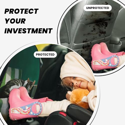 Protector de asiento de coche lavable pack de 2 alfombrillas con estampado de gato 4