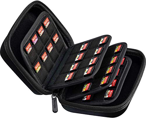 ButterFox 64 Switch Game Case for Nintendo Switch, Switch Game Card Storage Holder or SD Memory Card Case (64 Black)