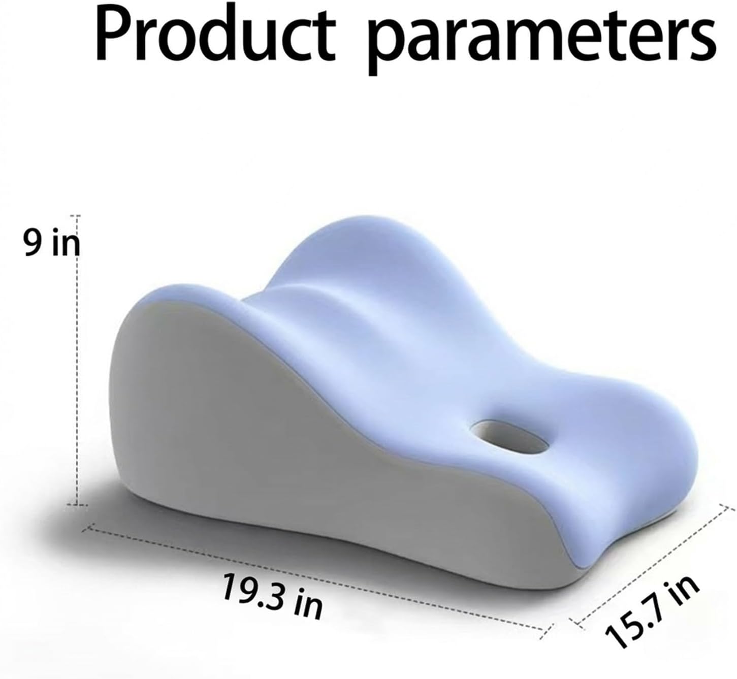 Ergonomic Natural Latex Pillow for Adults & Pregnancy | Multi-Position Support Cushion for Sleeping, Lounging, Reading & Couples | Removable Washable Cover (Dusty Blue)