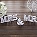 Produktbild knowing Mr & Mrs Holz Buchstaben Holz Wörter Hochzeit Dekoration fur Hochzeitsfeier vorbereitungsklasse Dekoration 1Set weiß