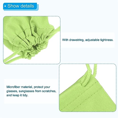 Image of PATIKIL Microfiber Glasses Bag, Sunglasses Pouch Eyeglass Bag Soft Sunglass Case with Eyeglasses Cleaning Cloth