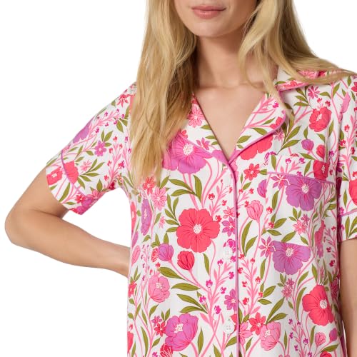 Image of Bed Head PJs Organic Cotton Short Sleeve Button Down Pajamas for Women Set