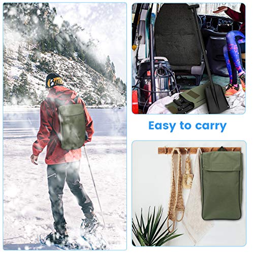 HAUSPROFI Snow Shovel, Tactical Shovel Collapsible Design Aluminium Alloy, Hand Shovel for Car, Snow, Gardenn and Camping, Black, Detachable Five-Piece Construction - Thumbnail 5