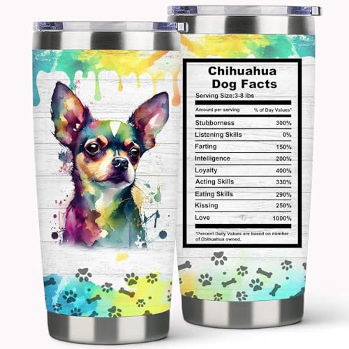 Chihuahua Travel Tumbler-Vacuum Insulated Tumbler with Straw and ...