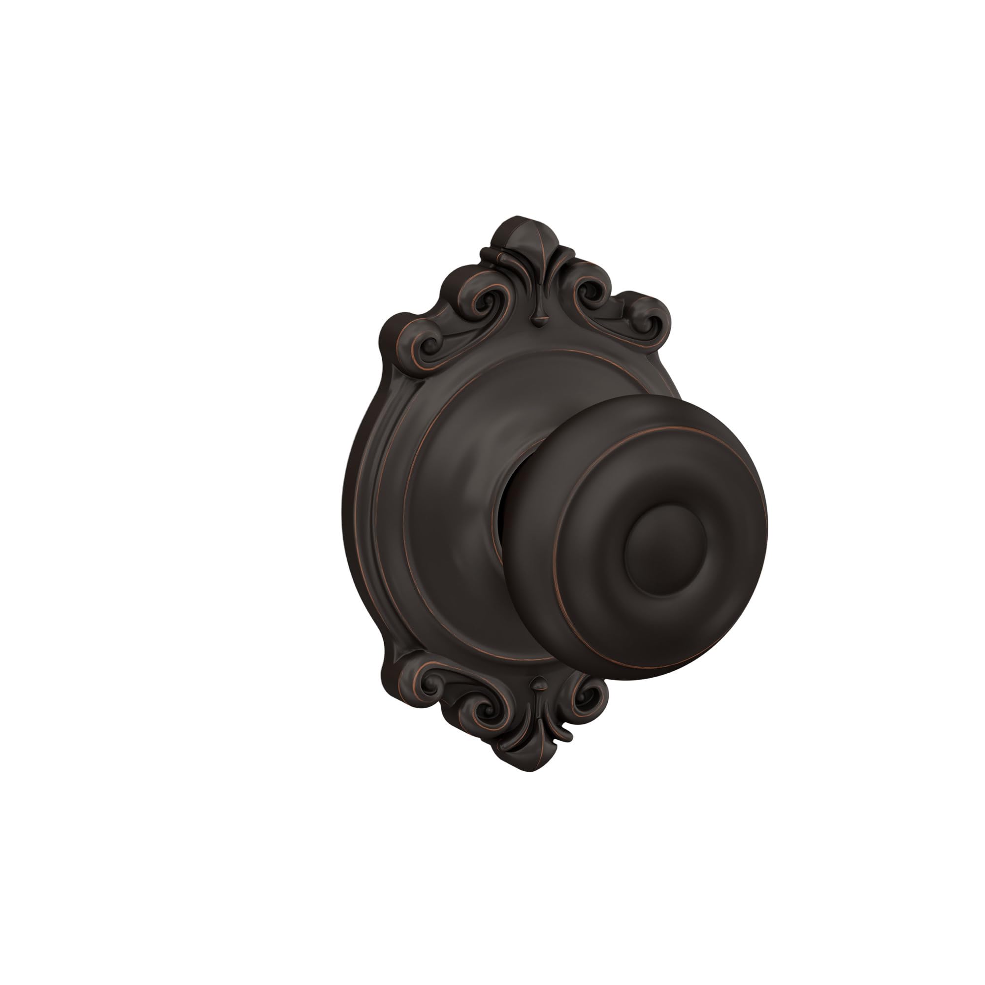 SCHLAGE F10 GEO 716 BRK Brookshire Collection Georgian Passage Knob, Aged Bronze Lock Company - Image 2