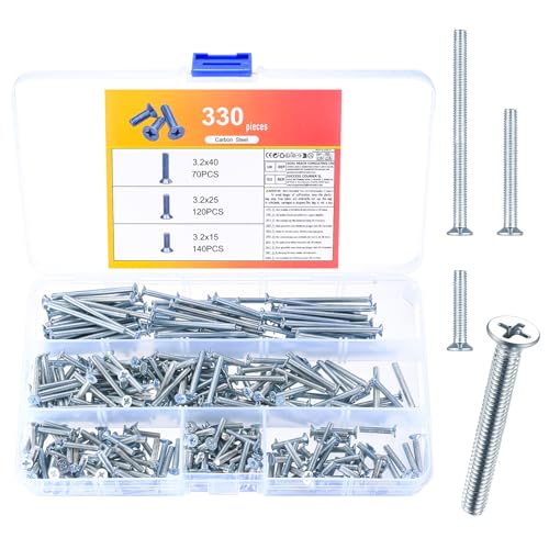 330 Stück Geräteschrauben für Schalterdosen, Steckdosen...