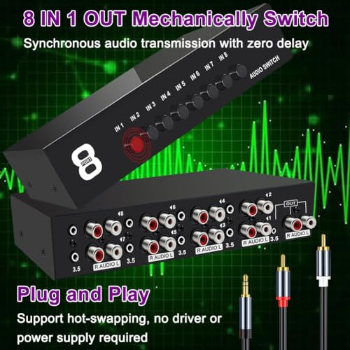 Commutateur audio stéréo bidirectionnel 3.5mm sélecteur RCA - 3