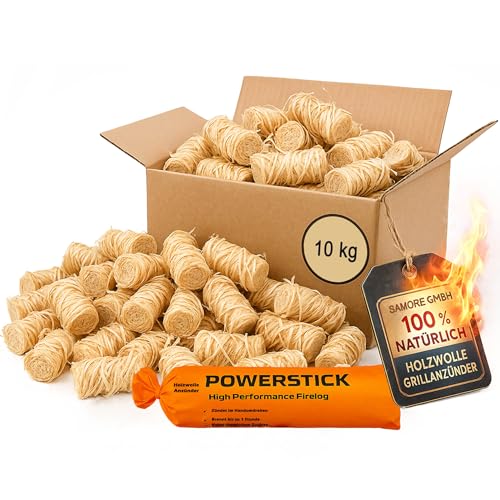 Bio-Kaminanzünder und Öko-Grillanzünder aus Holzwolle inkl XXL...