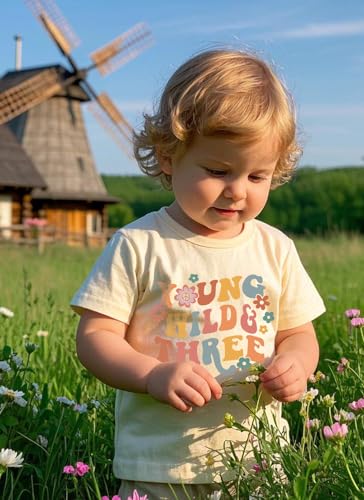 Image of Toddler Boys Girls 3rd Birthday Shirts for Baby Kids 3 Years Old Birthday Outfit for Party Short Sleeve Tshirt