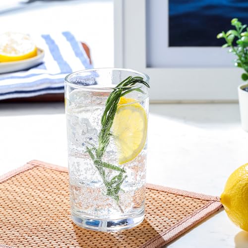 Image of CELLO Liberty Hi-Ball Glass Set of 6 Pcs 280ml, Transparent | Freezer & Fridge Safe, Leadfree Dishwasher Safe Toughened Crystal Clear Glasses Set for Drinking Water Juice Milk Cocktail Mocktail Soda