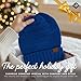 Funky Junque Slouchy Beanie for Women – Warm Winter Hat, Soft Chunky Cable Knit Oversized Slouch Beanies for Cold Weather, Cozy Stylish Fashion Hats - Royal Blue