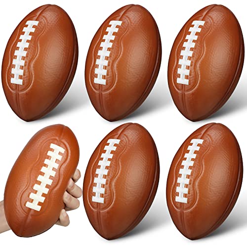 Jerify 6 Pieces Foam Football Easy Grip Small Football Mini Soft Football Toddler Footballs Youth Size For Practice Training Kids Toy Yard Indoor Outdoor Sports, 6.7 Inches, Brown #TOP26
