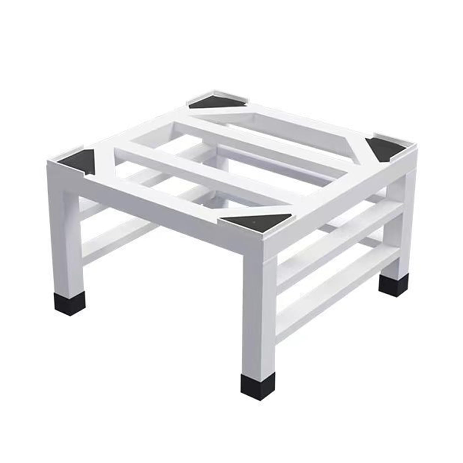 Regulowana podstawa stojaka na pralkę, uniwersalny ruchomy uchwyt do pralki, suszarki, lodówki i zamrażarki (45, 68 cm), solidne wielofunkcyjne wsparcie, 45 x 45 x 30 cm, biały