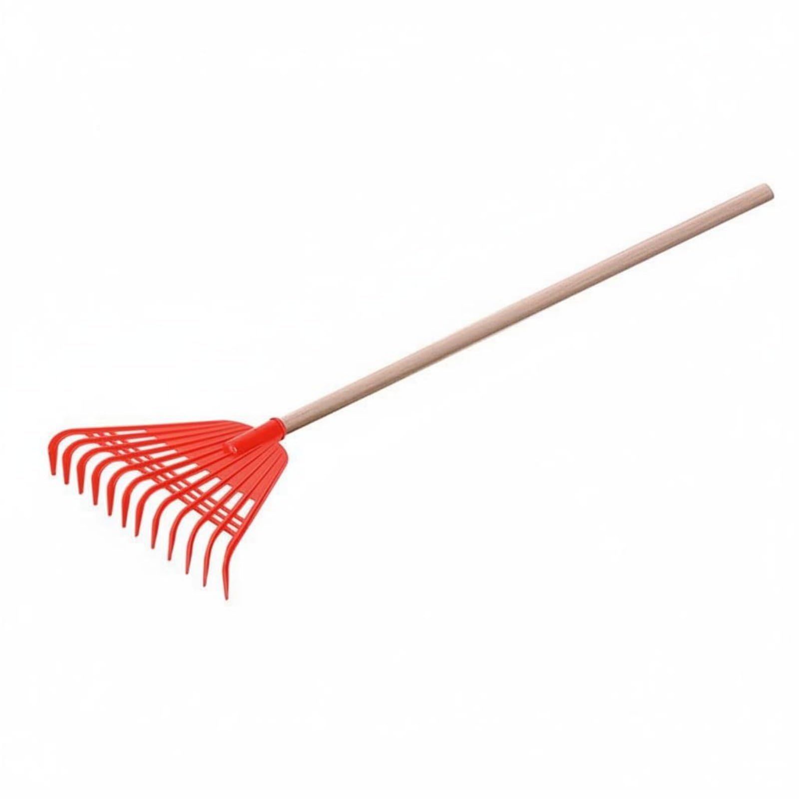 Rastrillo Hojas Plástico Ligero Utensilio Exterior Uso Múltiple para Jardinería , Red , 1.4M Poplar Handle