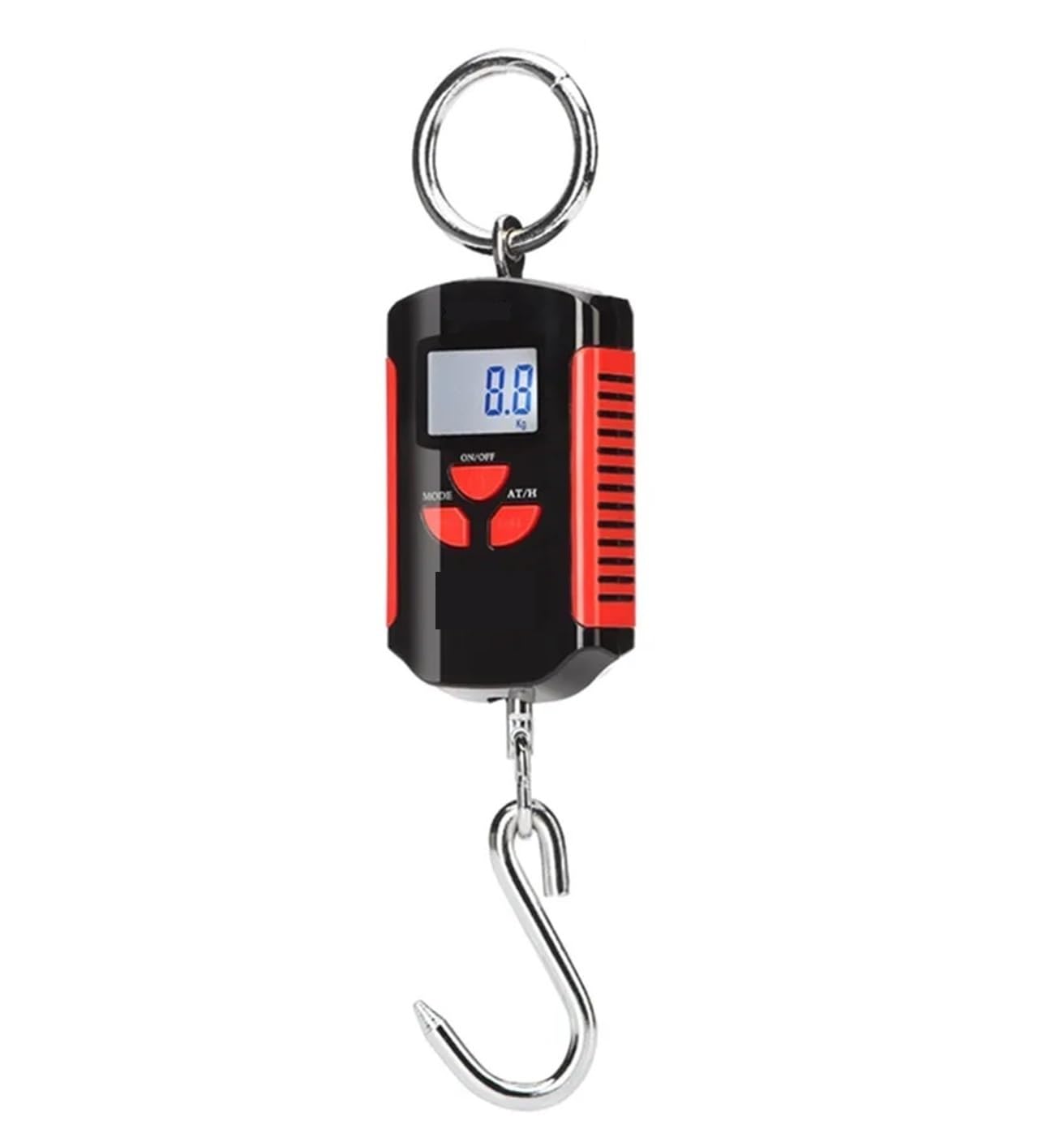 Digital Crane Scale, 200kg/100g Crane Scale Electronic Luggage Scales Mini Weighting Steelyard Fishing Scale.(Rosso)