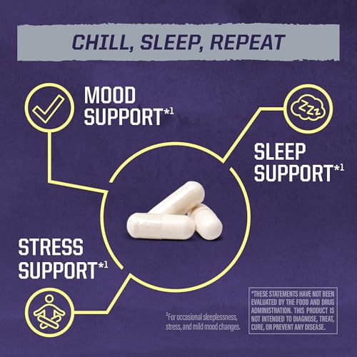 Magnesium Supplement L-Theanine Capsules Mood, Sleep & Stress Support with Magnesium Bisglycinate, L-Theanine & GABA Promotes Relaxation, Sleep Quality & Mental Clarity Vegan & Non-Drowsy 90 Capsules - Image 4