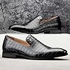 MEIJIANA Men Loafers Mens Slip on Formal Shoes Summer Shoes for Men Casual Leather Loafers, Black-05,10 UK #4