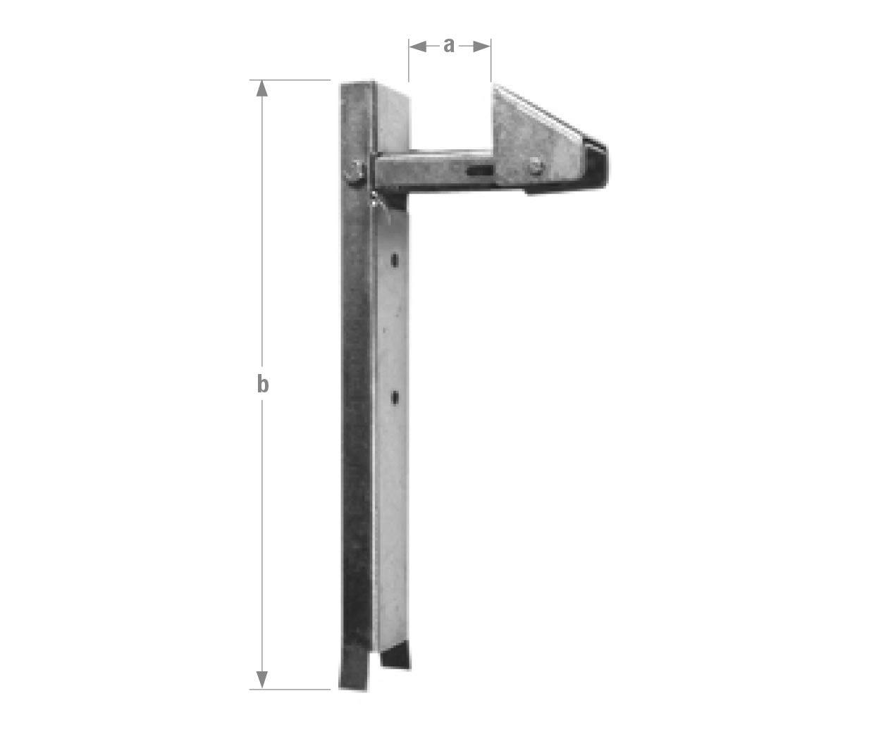Arrêt de portail à sceller CQFD en acier silver 60x250 mm pour fixation sol et mur