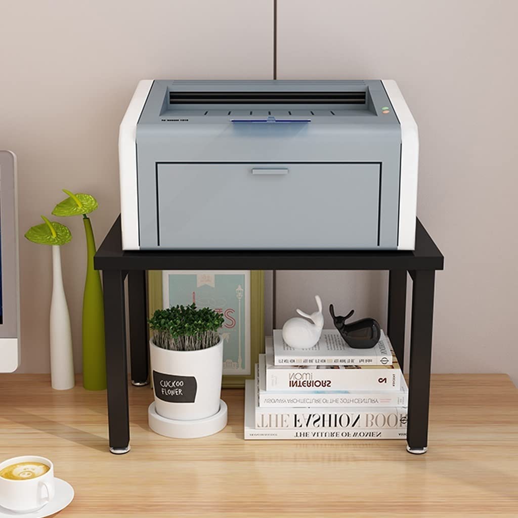 Stand di Stampa per Ufficio Stampante Scrivania Stand con Storage Kitchen Shelf Desk Office Home Desktop Desktop Desk 2 Layer Fax Rack Home Office Archiviazione e archiviazione Staffa Scanner Fax