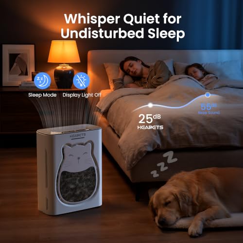 Image of Pet Air Purifier for Home, H13 HEPA Washable Filter,Air Cleaner with APP&Air Quality Monitor for Pet Hair Dander Odor Allergies Pollutant Smoke Dust for Large Rooms 2200 Ft, Auto Mode,P365 White